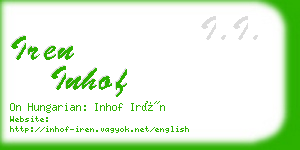 iren inhof business card